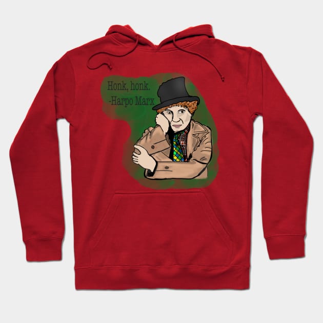 Harpo Marx Hoodie by TL Bugg